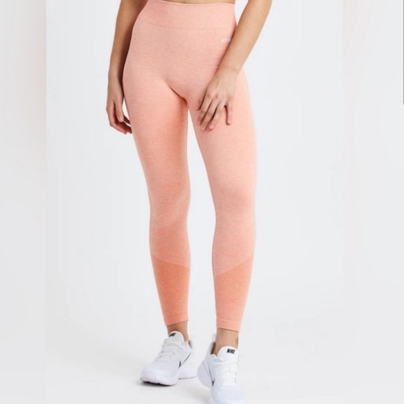 AYBL Motion Seamless Leggings in Peach Orange Activewear Marl Size Medium - Picture 2 of 8